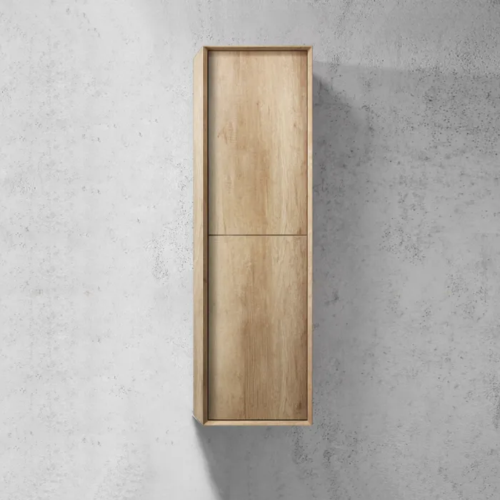 OTTI BYTB BYRON WALL HUNG TALL BOY 1200 NATURAL OAK - Urban Designs Bathroom and Kitchen