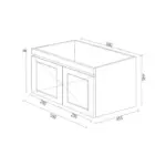 OTTI HPM600W HAMPTON MARK II WALL HUNG VANITY 600 MATTE WHITE - Urban Designs Bathroom and Kitchen