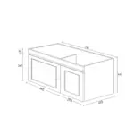 OTTI HPM750W HAMPTON MARK II WALL HUNG VANITY 750 MATTE WHITE - Urban Designs Bathroom and Kitchen