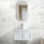 OTTI HPM750W HAMPTON MARK II WALL HUNG VANITY 750 MATTE WHITE - Urban Designs Bathroom and Kitchen