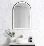 OTTI LED-AR9060B LED MIRROR ARCHIE 900X600 METAL FRAME MATTE BLACK - Urban Designs Bathroom and Kitchen