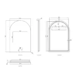 OTTI LED-AR9060N LED MIRROR ARCHIE 900X600 FRAMELESS MIRROR - Urban Designs Bathroom and Kitchen