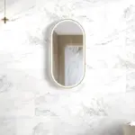OTTI LED-MF9045G OVAL LED MIRROR METAL FRAMED 900 BRUSHED GOLD - Urban Designs Bathroom and Kitchen