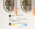 OTTI LED-MF9045GT BRIGHTON OVAL TUFFI LED GLASS MIRROR METAL FRAMED 900X450MM BRUSHED GOLD - Urban Designs Bathroom and Kitchen