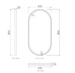 OTTI LED-MF9045GT BRIGHTON OVAL TUFFI LED GLASS MIRROR METAL FRAMED 900X450MM BRUSHED GOLD - Urban Designs Bathroom and Kitchen