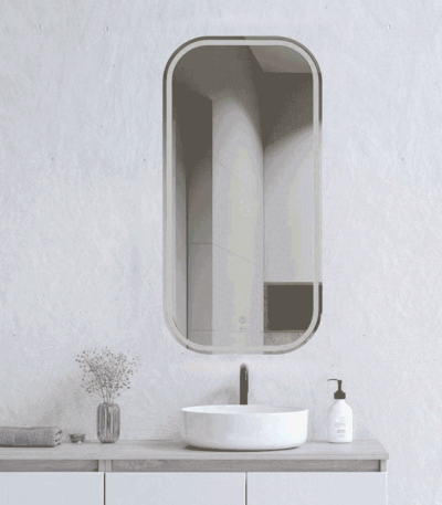 OTTI LED-SQ9045 NEWPORT SOFT SQUARE 900x450 FRAMELESS MIRROR - Urban Designs Bathroom and Kitchen