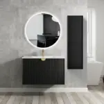 OTTI MATB MARLO WALL HUNG TALL BOY 1200 MATTE BLACK - Urban Designs Bathroom and Kitchen