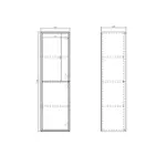 OTTI MATB MARLO WALL HUNG TALL BOY 1200 MATTE BLACK - Urban Designs Bathroom and Kitchen
