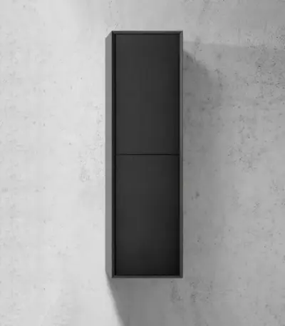 OTTI MATB MARLO WALL HUNG TALL BOY 1200 MATTE BLACK - Urban Designs Bathroom and Kitchen
