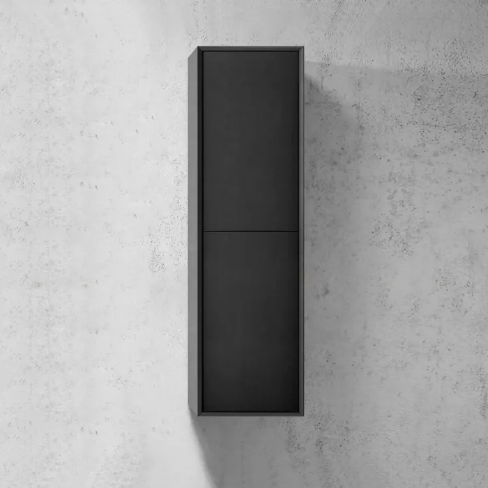 OTTI MATB MARLO WALL HUNG TALL BOY 1200 MATTE BLACK - Urban Designs Bathroom and Kitchen
