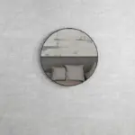 OTTI MFM700B ROUND METAL FRAMED MIRROR LONDON 700 MATTE BLACK - Urban Designs Bathroom and Kitchen