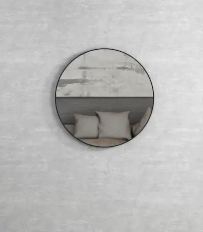 OTTI MFM700B ROUND METAL FRAMED MIRROR LONDON 700 MATTE BLACK - Urban Designs Bathroom and Kitchen
