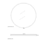 OTTI MFM700G ROUND METAL FRAMED MIRROR LONDON 700 BRUSHED GOLD - Urban Designs Bathroom and Kitchen