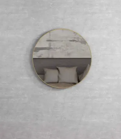 OTTI MFM700G ROUND METAL FRAMED MIRROR LONDON 700 BRUSHED GOLD - Urban Designs Bathroom and Kitchen