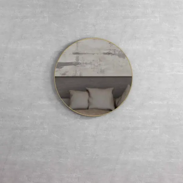 OTTI MFM700G ROUND METAL FRAMED MIRROR LONDON 700 BRUSHED GOLD - Urban Designs Bathroom and Kitchen