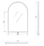 OTTI MFMAR9060BN METAL FRAMED MIRROR ARCHIE 900 BLACK - Urban Designs Bathroom and Kitchen