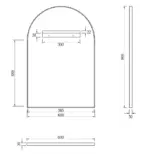 OTTI MFMAR9060BN METAL FRAMED MIRROR ARCHIE 900 BLACK - Urban Designs Bathroom and Kitchen