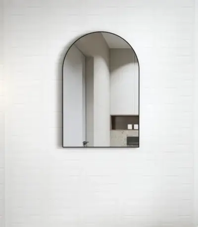 OTTI MFMAR9060BN METAL FRAMED MIRROR ARCHIE 900 BLACK - Urban Designs Bathroom and Kitchen