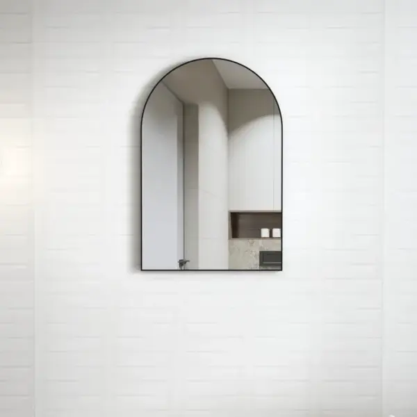 OTTI MFMAR9060BN METAL FRAMED MIRROR ARCHIE 900 BLACK - Urban Designs Bathroom and Kitchen