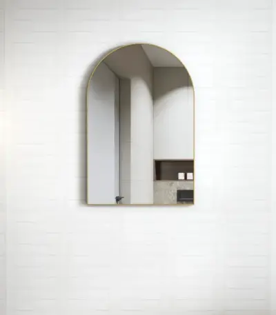 OTTI MFMAR9060G METAL FRAMED MIRROR ARCHIE 900 GOLD - Urban Designs Bathroom and Kitchen