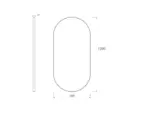 OTTI MFMO1260G OVAL METAL FRAMED MIRROR NOOSA 1200 BRUSHED GOLD - Urban Designs Bathroom and Kitchen