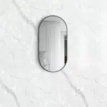OTTI MFMO9045BN OVAL METAL FRAMED MIRROR NOOSA 900 MATTE BLACK - Urban Designs Bathroom and Kitchen