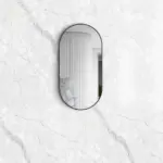 OTTI MFMO9045BN OVAL METAL FRAMED MIRROR NOOSA 900 MATTE BLACK - Urban Designs Bathroom and Kitchen
