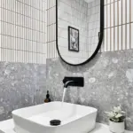 OTTI MFMO9045BN OVAL METAL FRAMED MIRROR NOOSA 900 MATTE BLACK - Urban Designs Bathroom and Kitchen