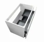 OTTI NS900W NOOSA WAVE BOARD WALL HUNG VANITY 900 MATTE WHITE - Urban Designs Bathroom and Kitchen