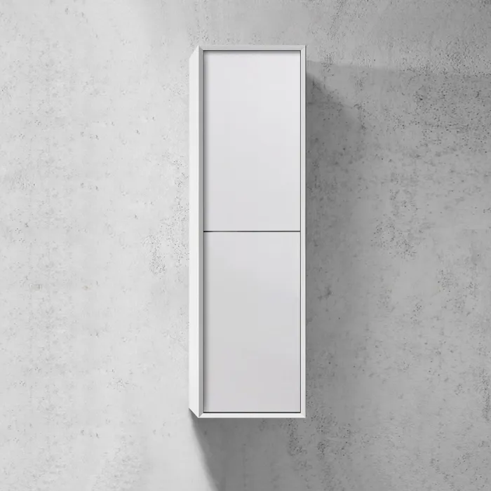 OTTI NSTB NOOSA WALL HUNG TALL BOY 1200 MATTE WHITE - Urban Designs Bathroom and Kitchen