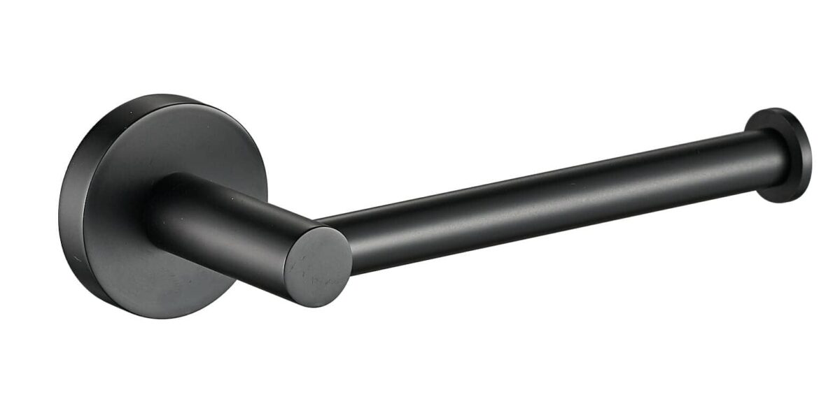 Otus L-Shaped Toilet Roll Holder - Matt Black | 8116A-B