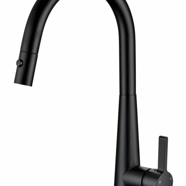 Otus Pull Out Sink Mixer - Matt Black | PC1017SB-B