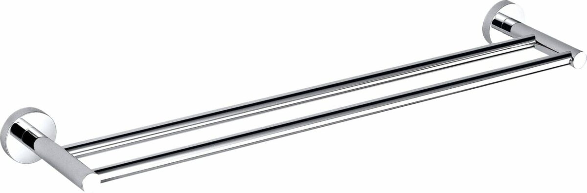 Otus Round Double Towel Rail 600mm - Chrome | 8111-60cm