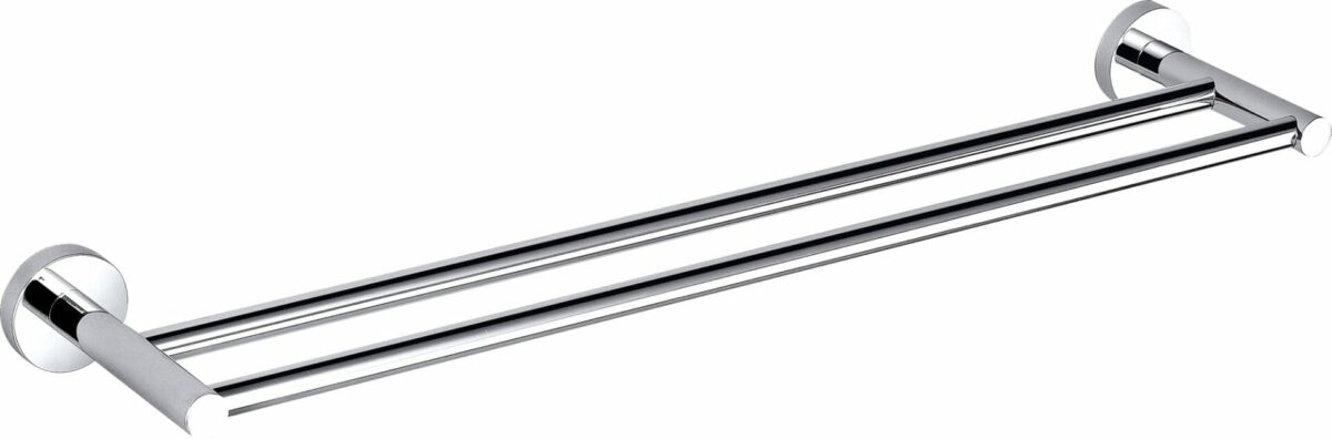 Otus Round Double Towel Rail 600mm - Chrome | 8111-60cm