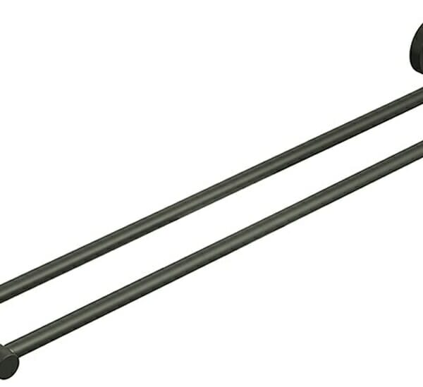 Otus Round Double Towel Rail 600mm - Gunmetal | 8111-60-GM