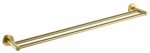 Otus Round Double Towel Rail 750mm - Brushed Gold | 8111-75-BG