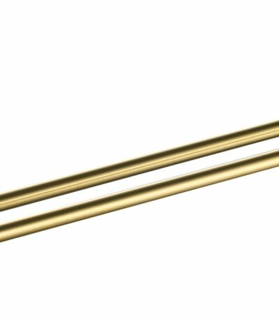Otus Round Double Towel Rail 750mm - Brushed Gold | 8111-75-BG