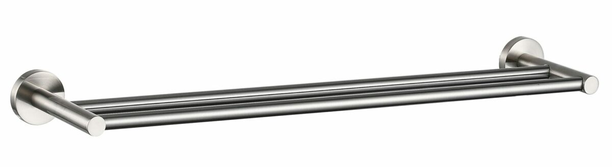 Otus Round Double Towel Rail 750mm - Brushed Nickel | 8111-75-BN