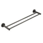 Otus Round Double Towel Rail 750mm - Gunmetal | 8111-75-GM