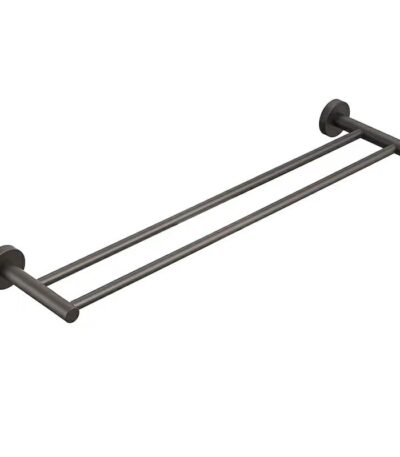 Otus Round Double Towel Rail 750mm - Gunmetal | 8111-75-GM