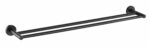 Otus Round Double Towel Rail 750mm - Matt Black | 8111-75-B