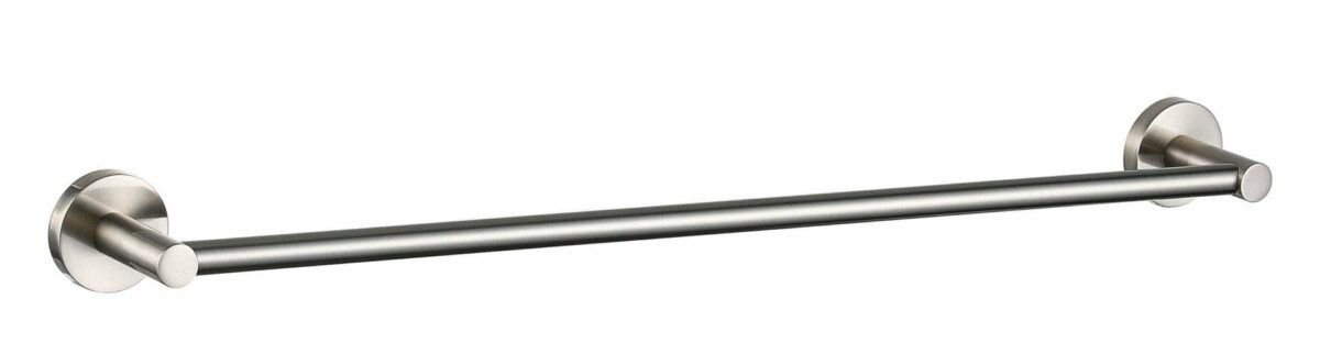 Otus Round Single Towel Rail 600mm - Brushed Nickel | 8112-60-BN