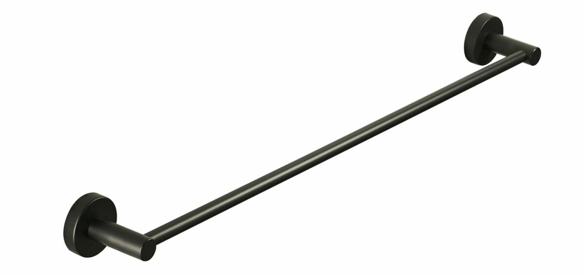 Otus Round Single Towel Rail 600mm - Gunmetal | 8112-60-GM