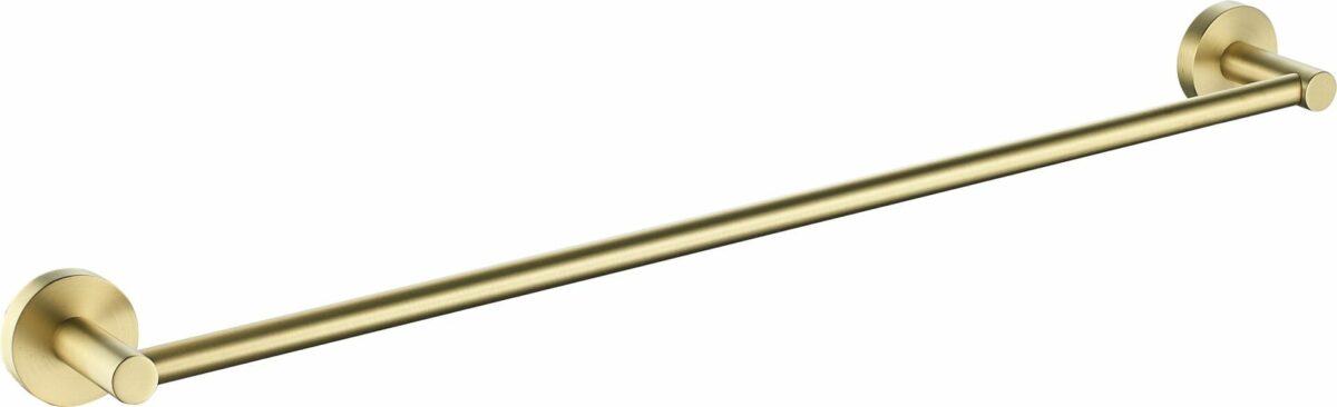 Otus Round Single Towel Rail 750mm - Brushed Gold | 8112-75-BG