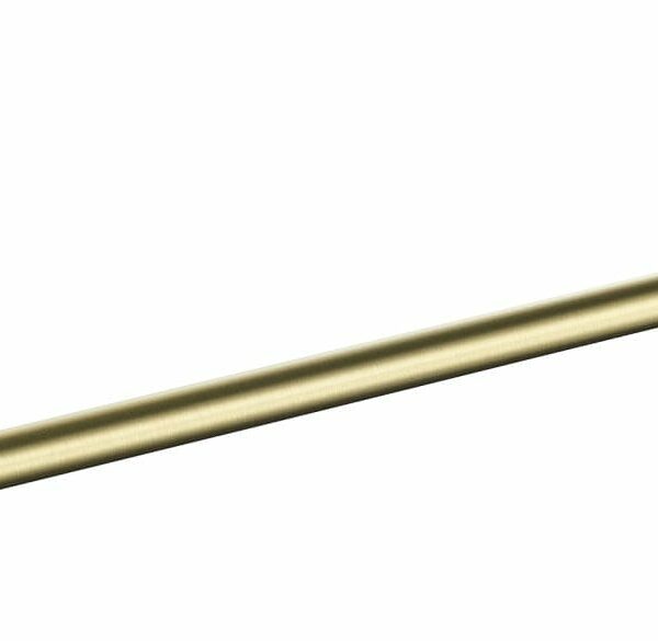 Otus Round Single Towel Rail 750mm - Brushed Gold | 8112-75-BG