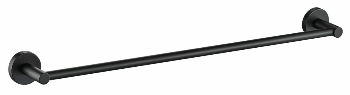 Otus Round Single Towel Rail 750mm - Matt Black | 8112-75-B