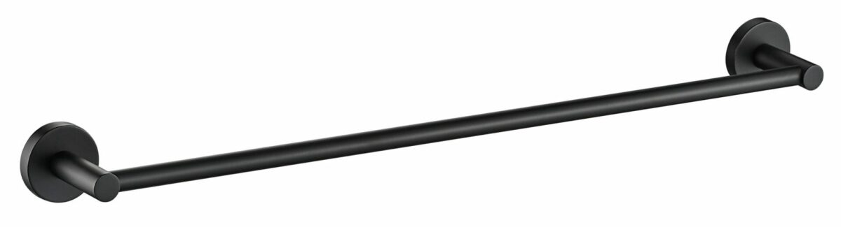 Otus Round Single Towel Rail 750mm - Matt Black | 8112-75-B