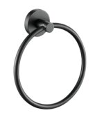 Otus Round Towel Ring - Matt Black | 8113-B