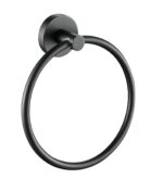 Otus Round Towel Ring - Matt Black | 8113-B