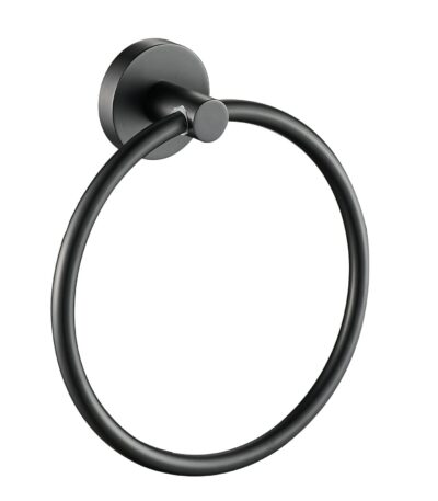 Otus Round Towel Ring - Matt Black | 8113-B